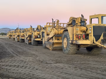 Heavy equipment at construction site